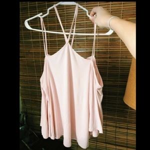 FOREVER 21 pink bell sleeved loose top